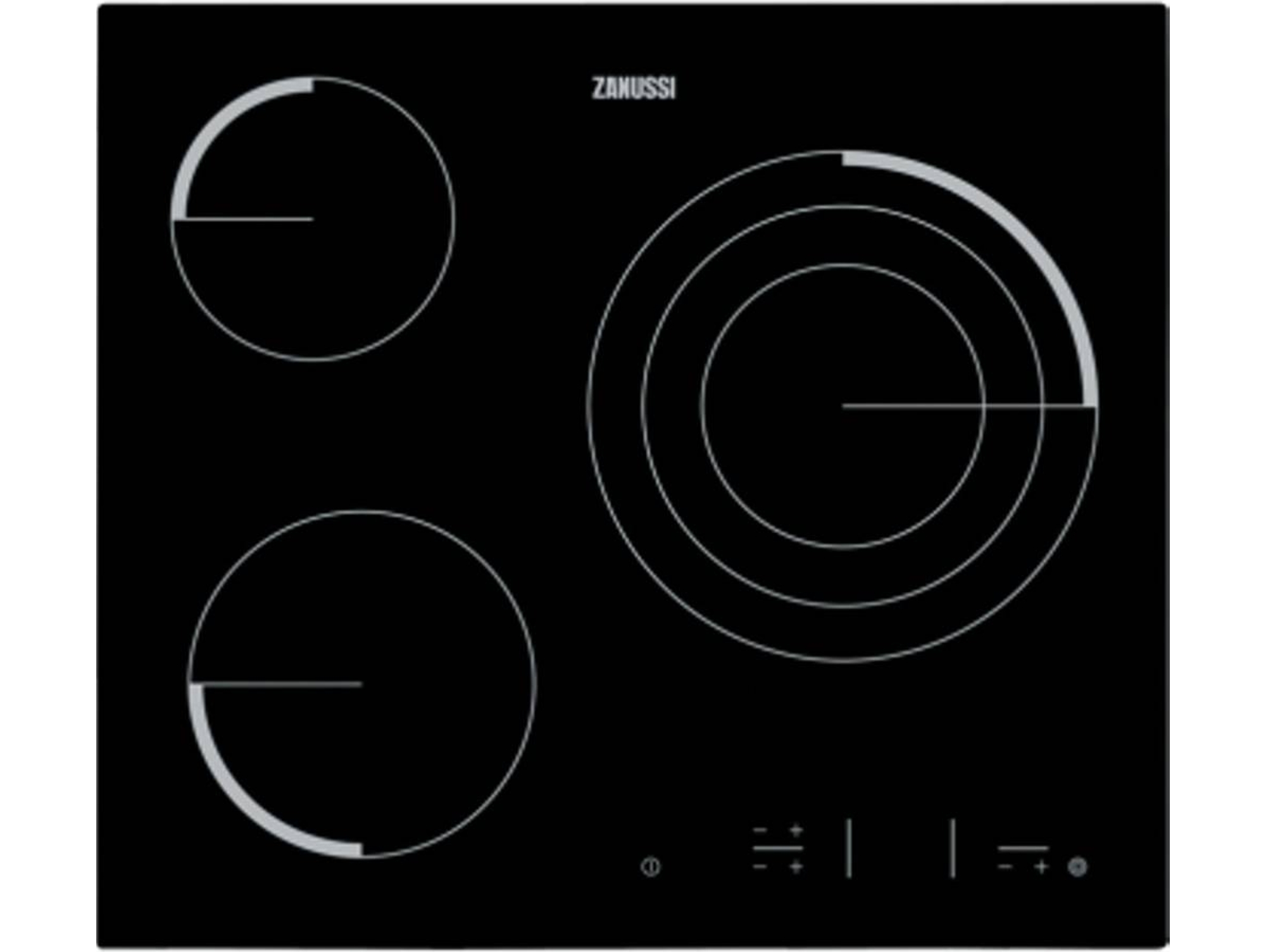 Placa de Vitrocerámica ZANUSSI Z6123IOK (Caja Abierta - Eléctrica - 59 cm - Negro)
