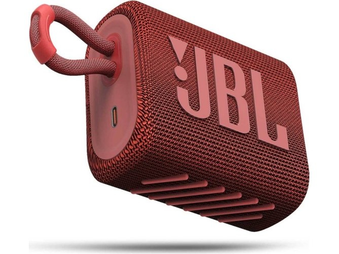 Altavoz Bluetooth JBL Go 3 (Autonomía: Hasta 5 h - Rojo)