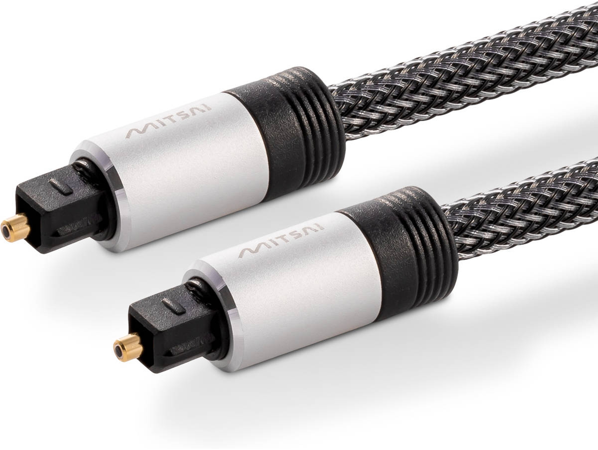 Cable Audio Óptico MITSAI Toslink (Macho-Macho) Plateado