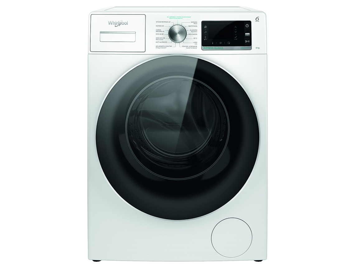 Lavadora WHIRLPOOL W6 W845WR SPT (8 kg - 1400 rpm - Blanco)