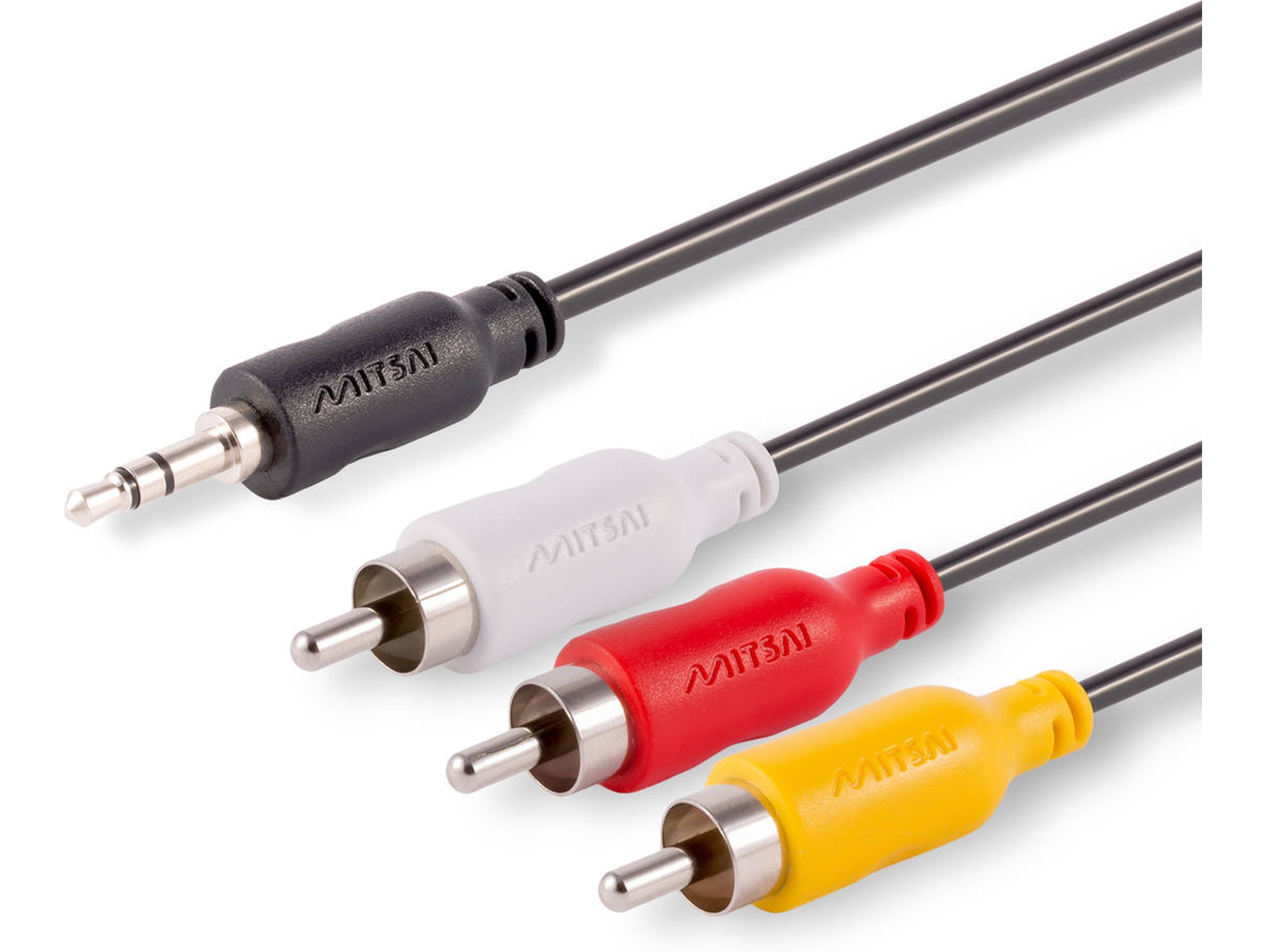 Cable Vídeo MITSAI Jack 3.5mm - 3 RCA (Macho-Macho) 1,5M