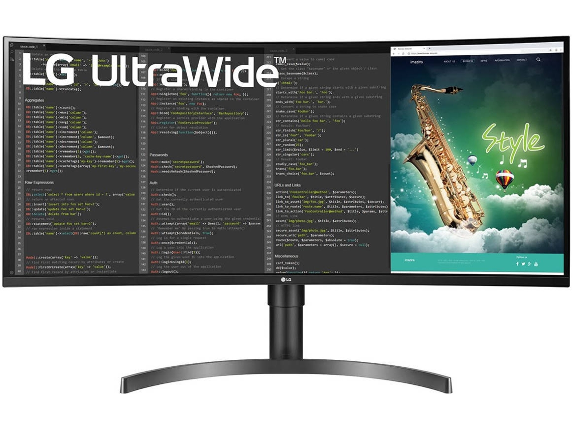 Monitor Curvo LG 35WN65C-B (35'' - UltraWide Quad HD - VA)
