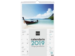 Calendario FINOCAM Paisajes paradisíacos 2018/2019 (40 x 25 x 0.5 cm - Vista: Mensal)