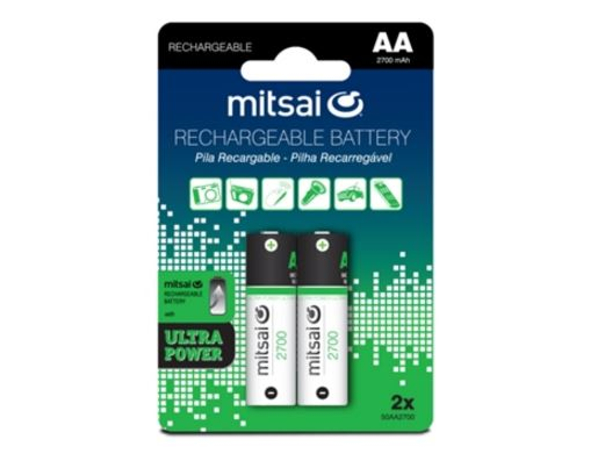 Pilas MITSAI 2xAA 2700NIMH