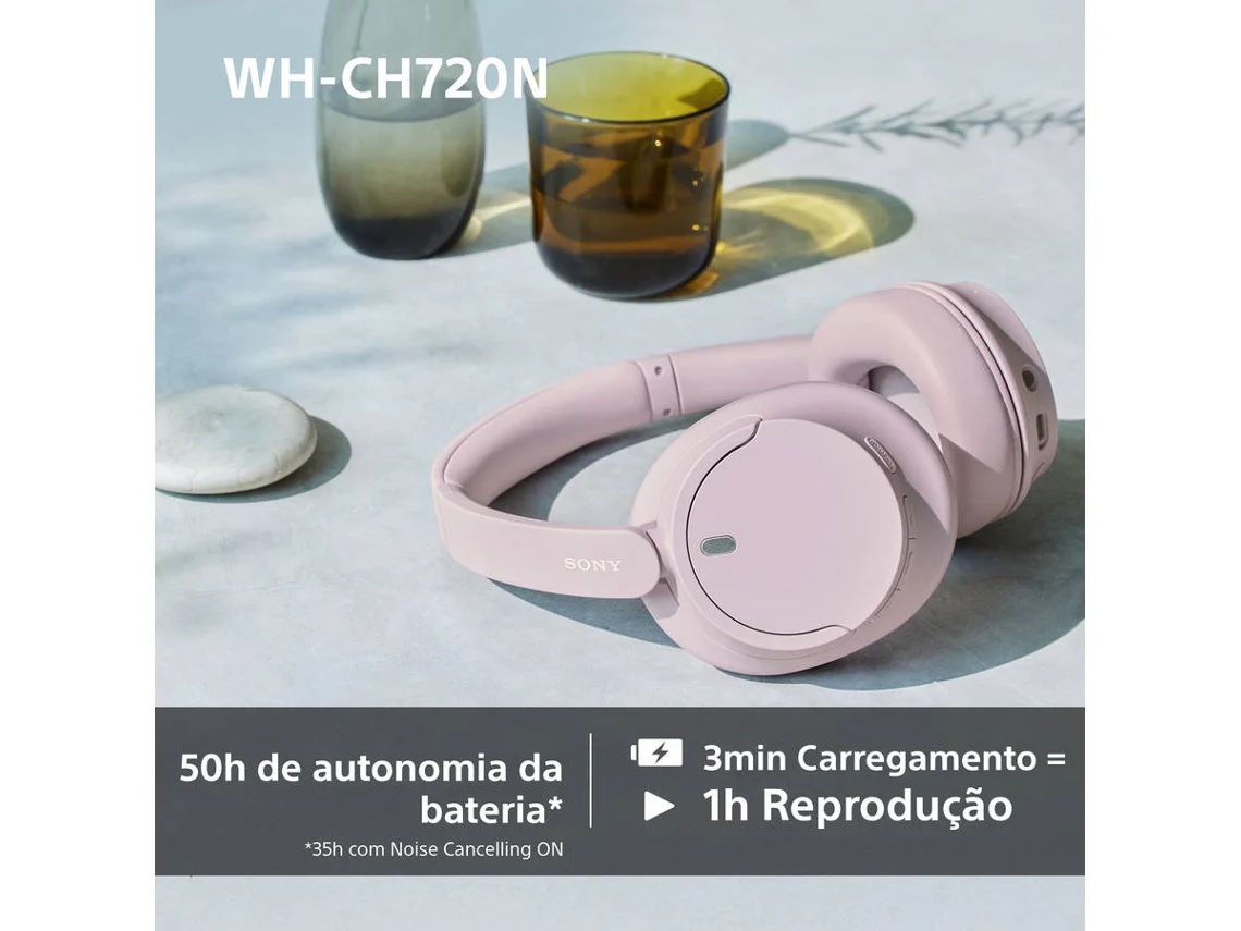 Auriculares Bluetooth SONY WH-CH720N (Over Ear - Micrófono - Noise