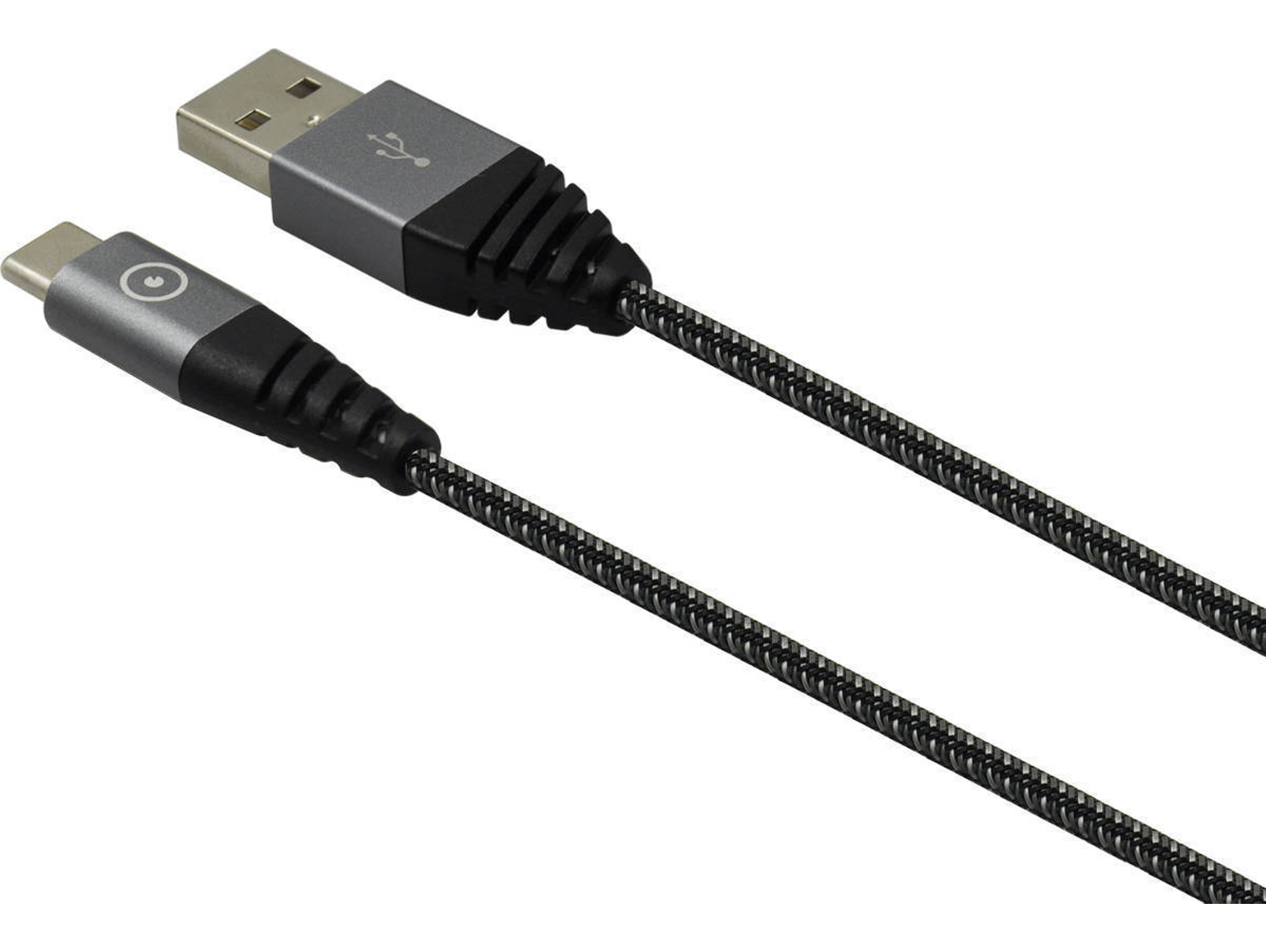 Cable MUVIT Tiger (USB - USB-C - 2 m - Gris)
