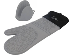 Juego de Guantes y Agarradores de Silicona JATA HACC4524 (Resistentes de -40 a 230 ºC)