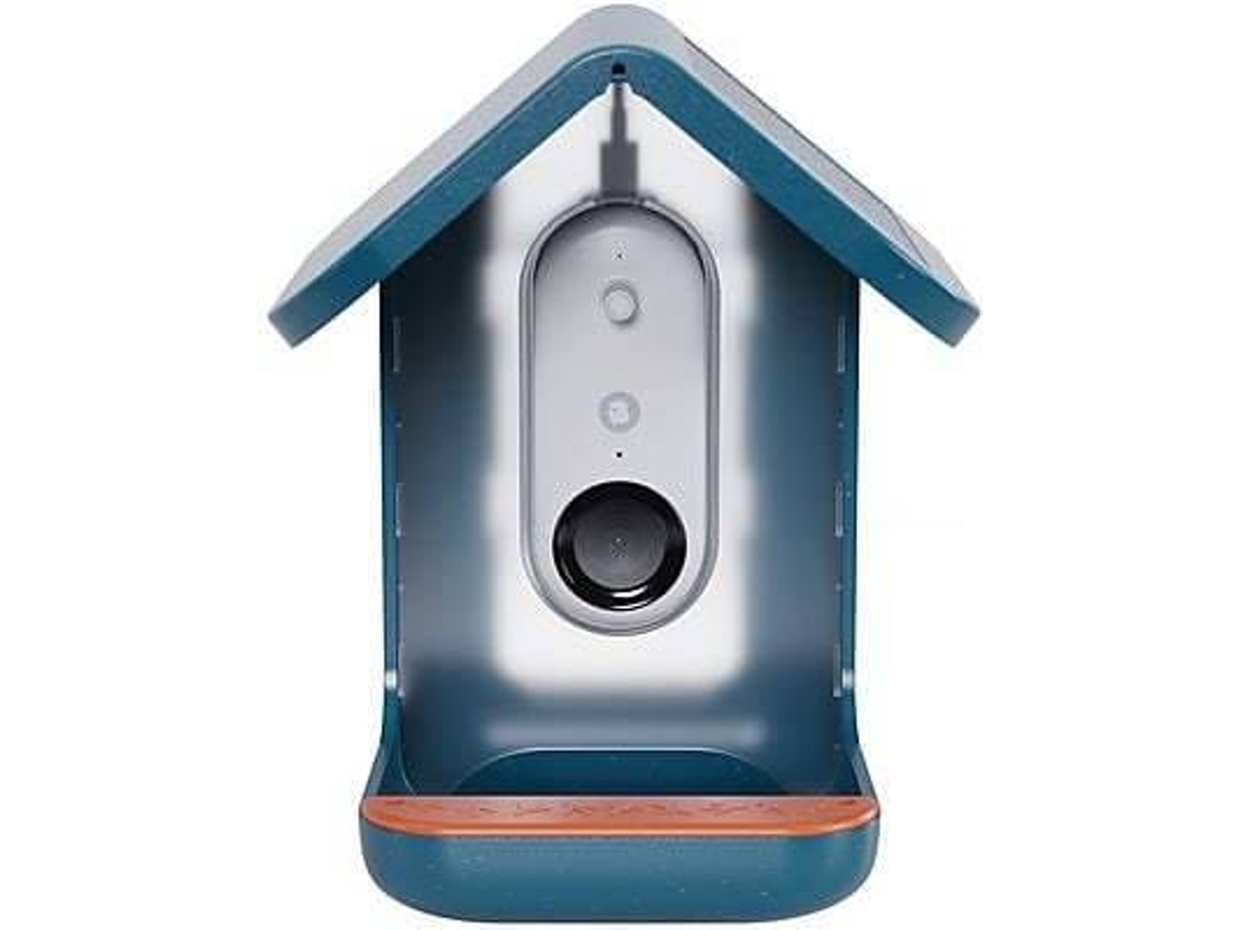 Dispensador de Comida Inteligente para Pájaros BIRD BUDDY con Cámara y Panel Solar Azul  