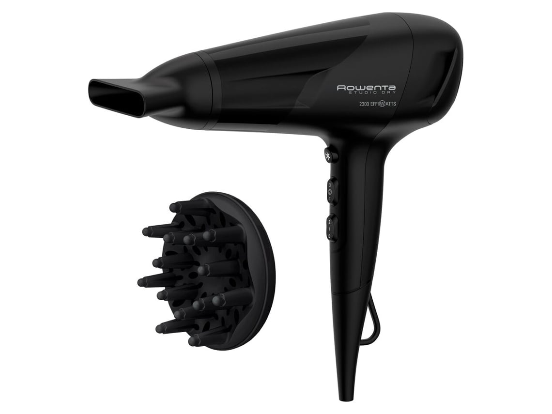 Secador de Cabelo ROWENTA Studio Dry CV5843F0 (2300 W - 3 Niveles de  temperatura)