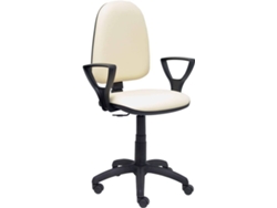 Silla Operativa PYC Ayna Beige (Brazos Ajustables - Similpiel)