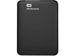 Disco HDD Externo WESTERN DIGITAL Elements (Negro - 1 TB - USB 3.0)