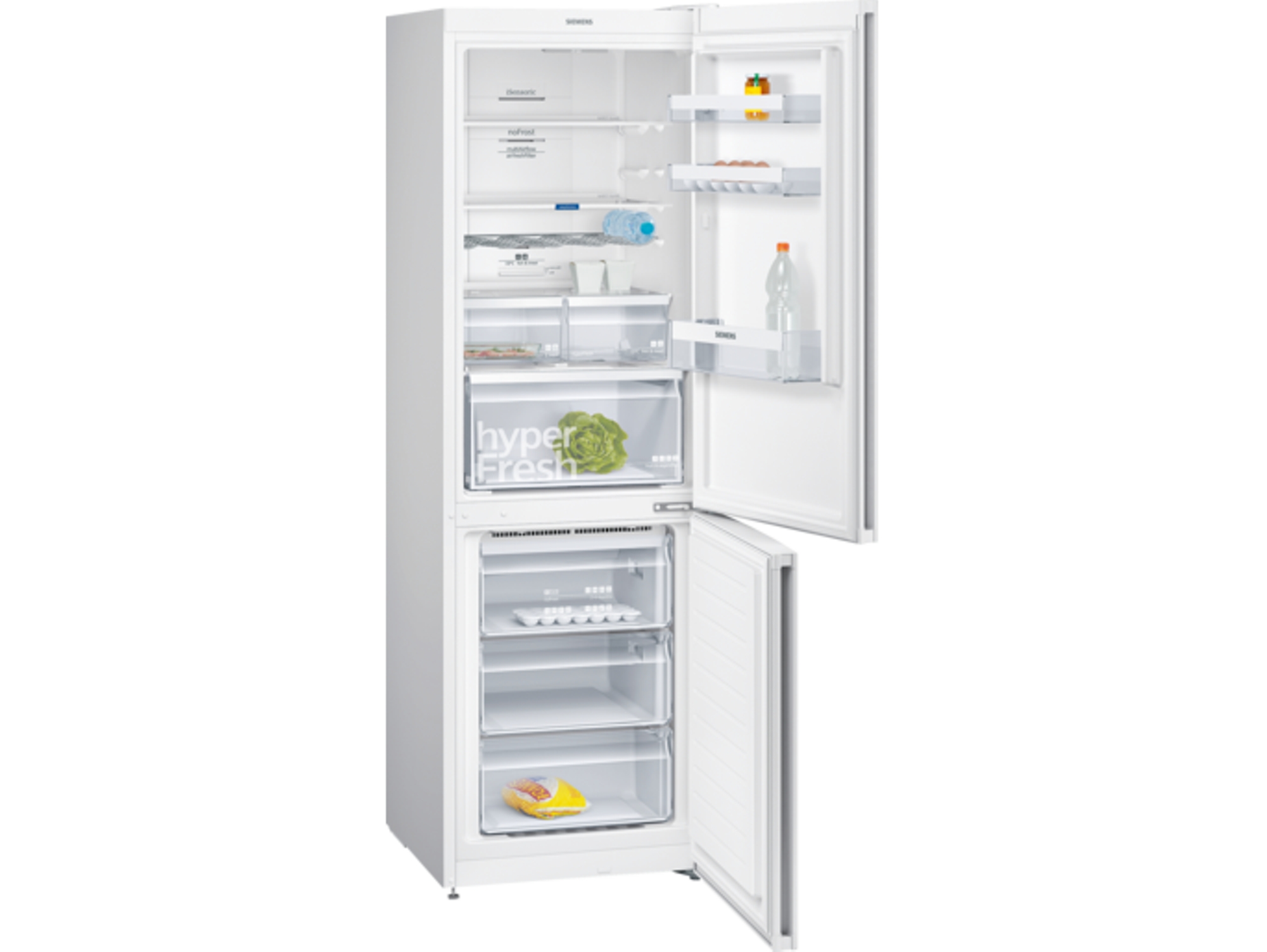 Frigorífico Combi SIEMENS KG36NXW3A (No Frost - 186 cm - 324 L - Blanco)