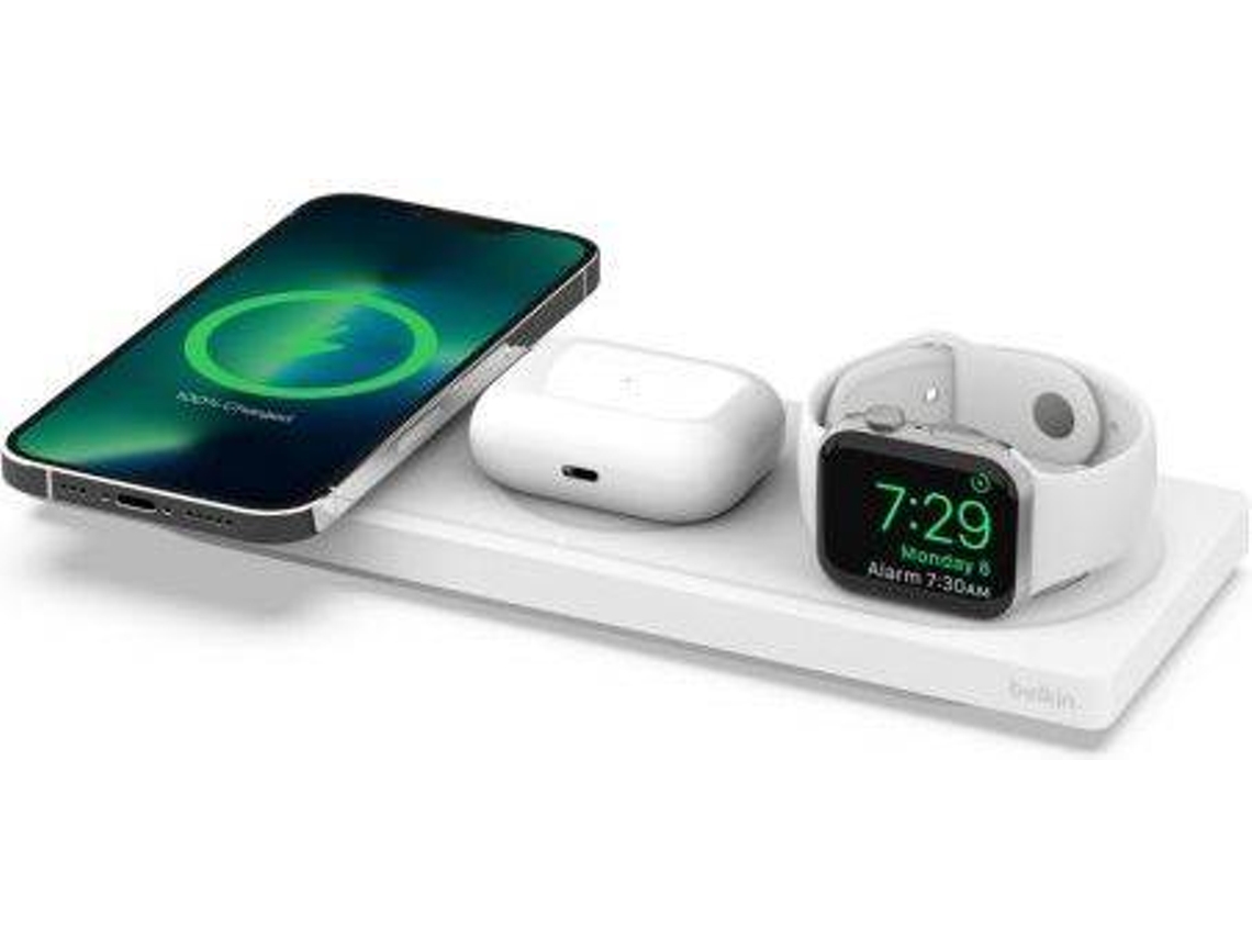 Cargador MagSafe BELKIN 3 en 1 Wireless Blanco