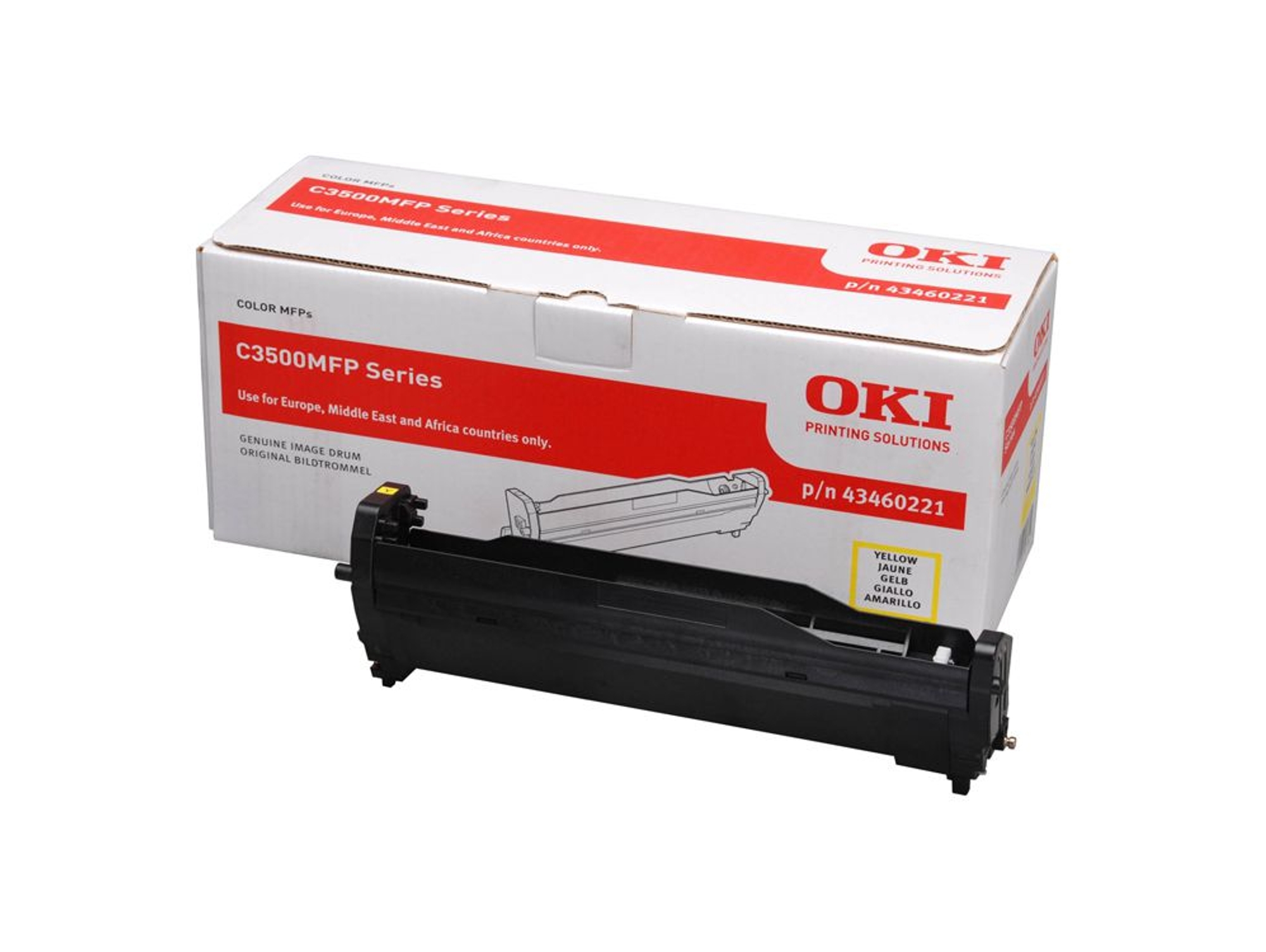 Tambor OKI C3520/C3530 MFPS Amarillo  para OKI MC350, MC360, C3520, 3520 MFP, 3530, 3530 MFP
