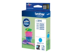 Cartucho de tinta Original BROTHER LC221CBP Cian 260 páginas