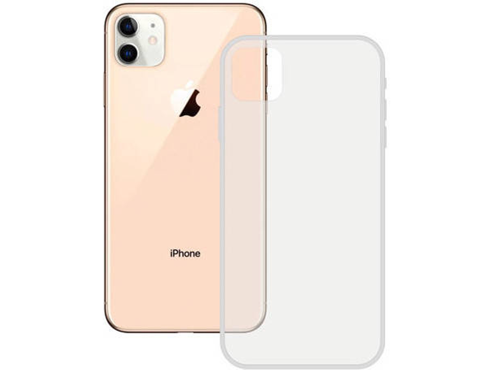 Funda iPhone 12/ 12 Pro KSIX Flex TPU Transparente