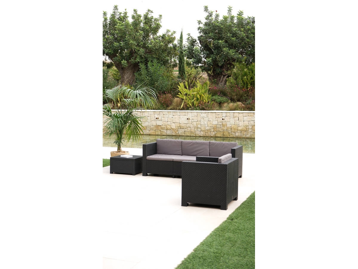 Conjunto de jardín SHAF Manhattan (Antracita - Resina - 190x122x72cm)