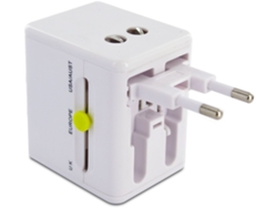 Adaptador de viaje universal MUVIT 2 USB 2.1A Blanco