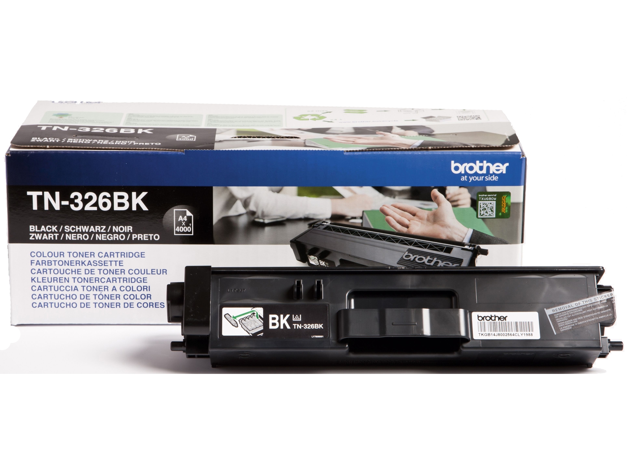 Cartucho de tóner Original BROTHER TN326BK Negro 4.000 páginas