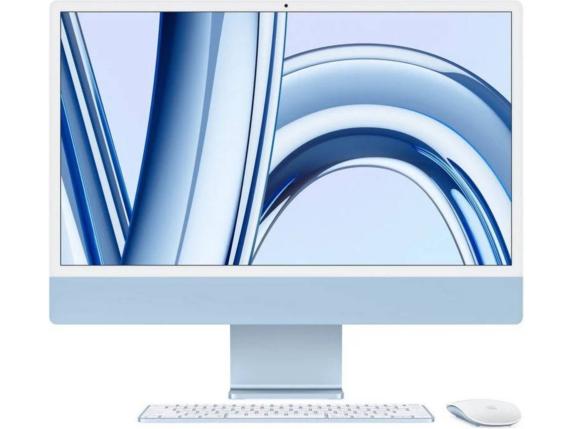 iMac 24 APPLE 2023 Azul MQRC3Y/A
- CTO (24'' - Apple M3 - RAM: 8 GB - 256 GB SSD - GPU 8-core)