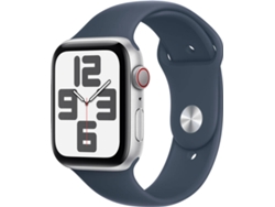 APPLE Watch SE GPS+Cellular 44 mm Plata con Correa Deportiva Azul Tormenta (Talla: M/L)