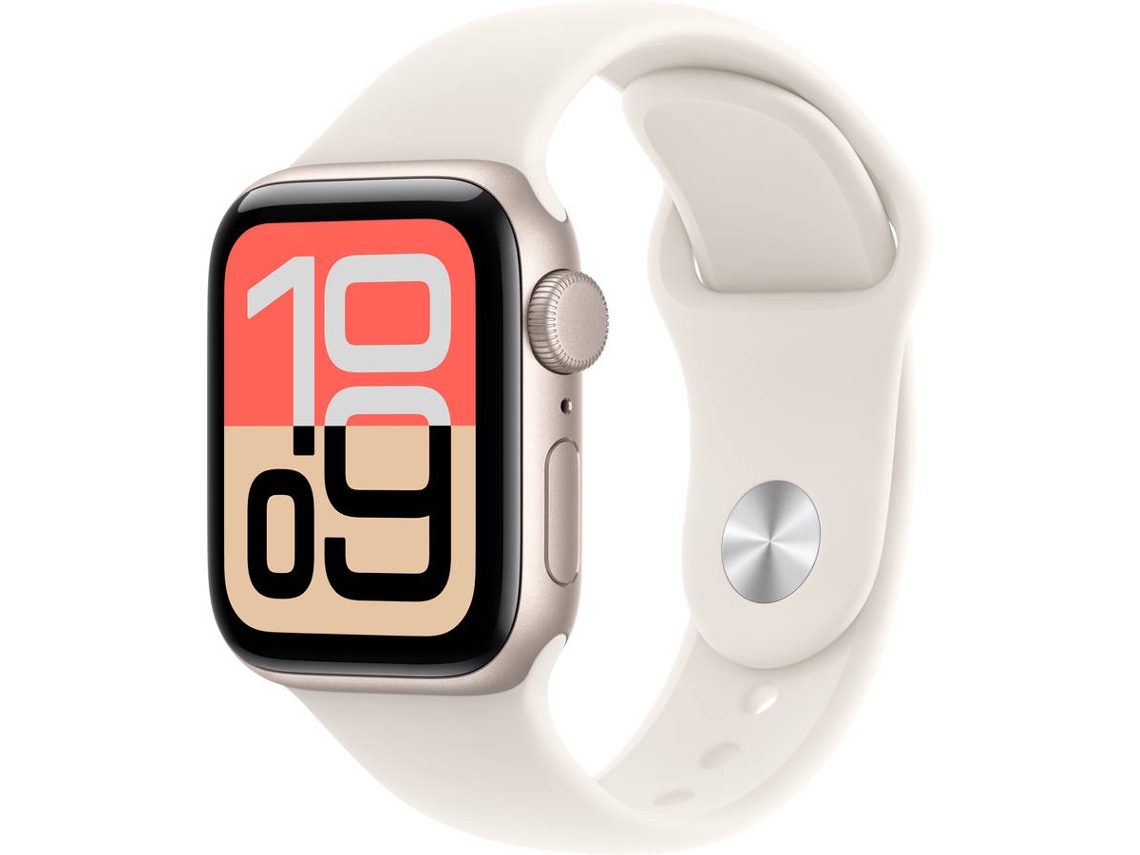  APPLE Watch SE 3 GPS 40 mm Blanco Estrella Aluminio con Correa Deportiva Blanco Estrella (Tamaño M/L)