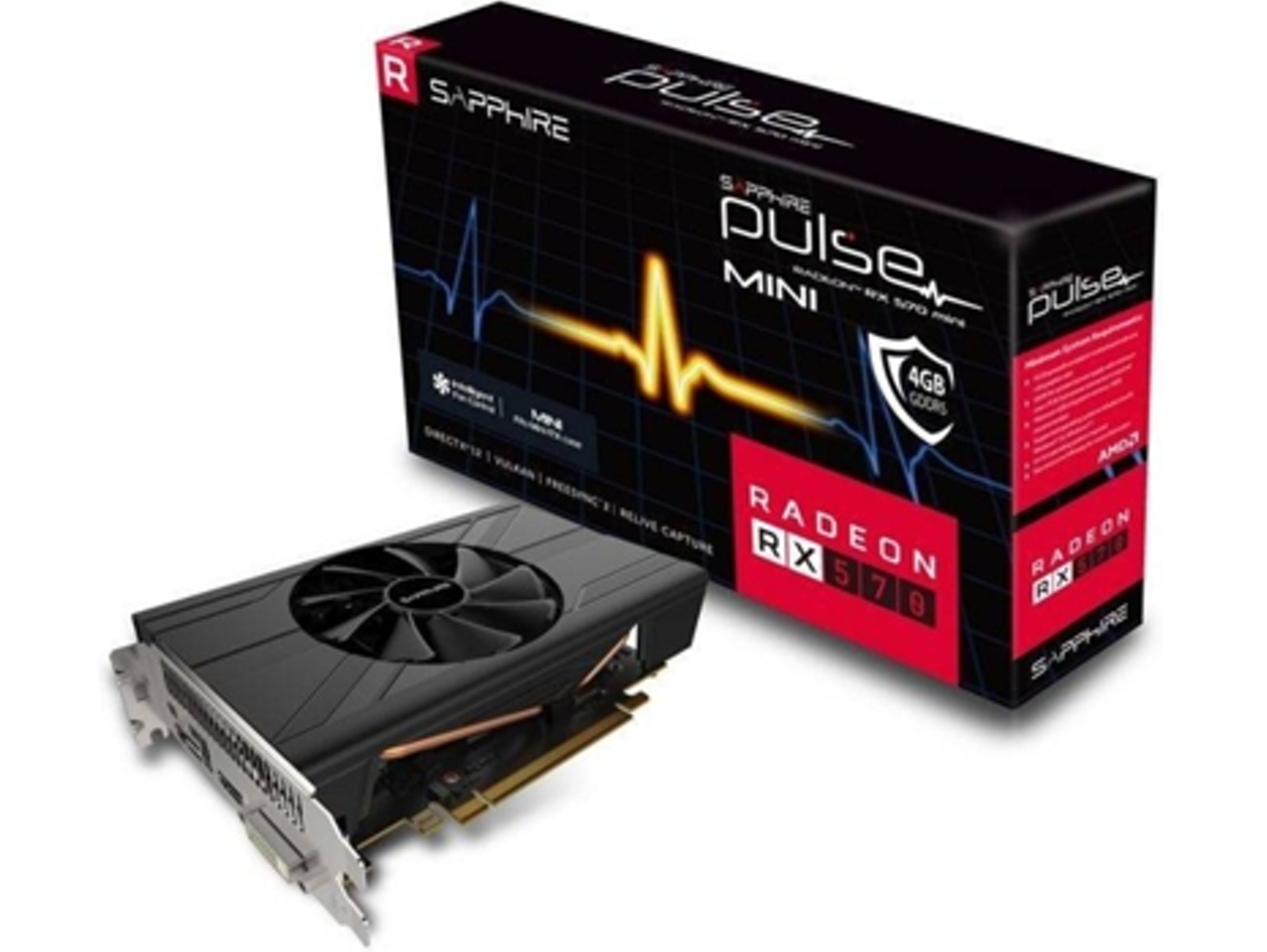 Tarjeta Gráfica AMD SAPPHIRE Radeon RX570 Pulse ITX 4GB