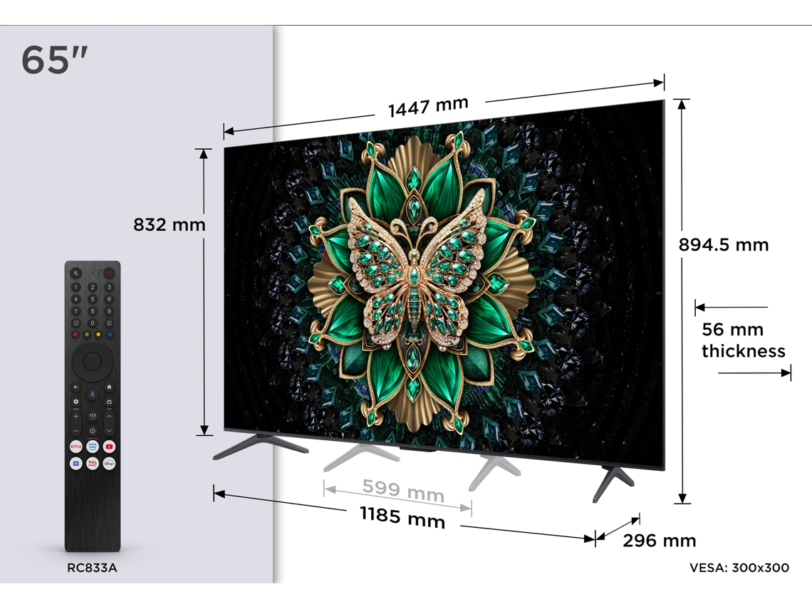TV TCL 65C6K (MiniLed - 65'' - 165 cm - 4K Ultra HD - Smart TV