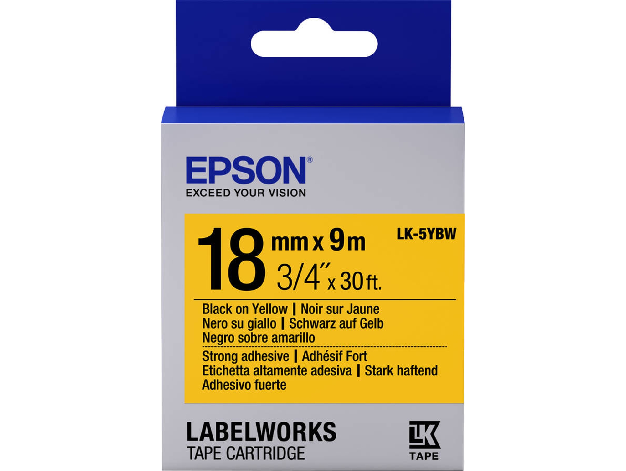 Cinta adhesiva EPSON LK-5YBW - C53S655010