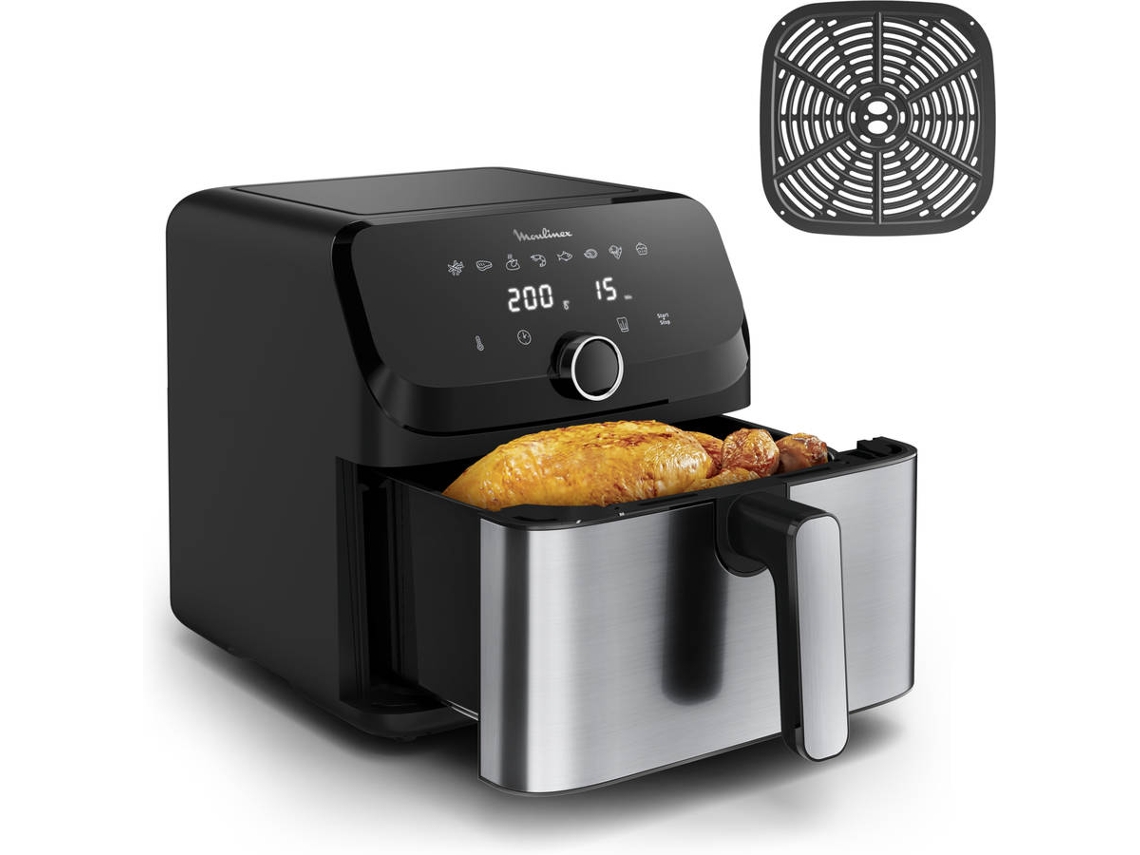 Fritadeira de Aire MOULINEX Easy Fry Mega EZ855D20 (7.5 L - Inox)