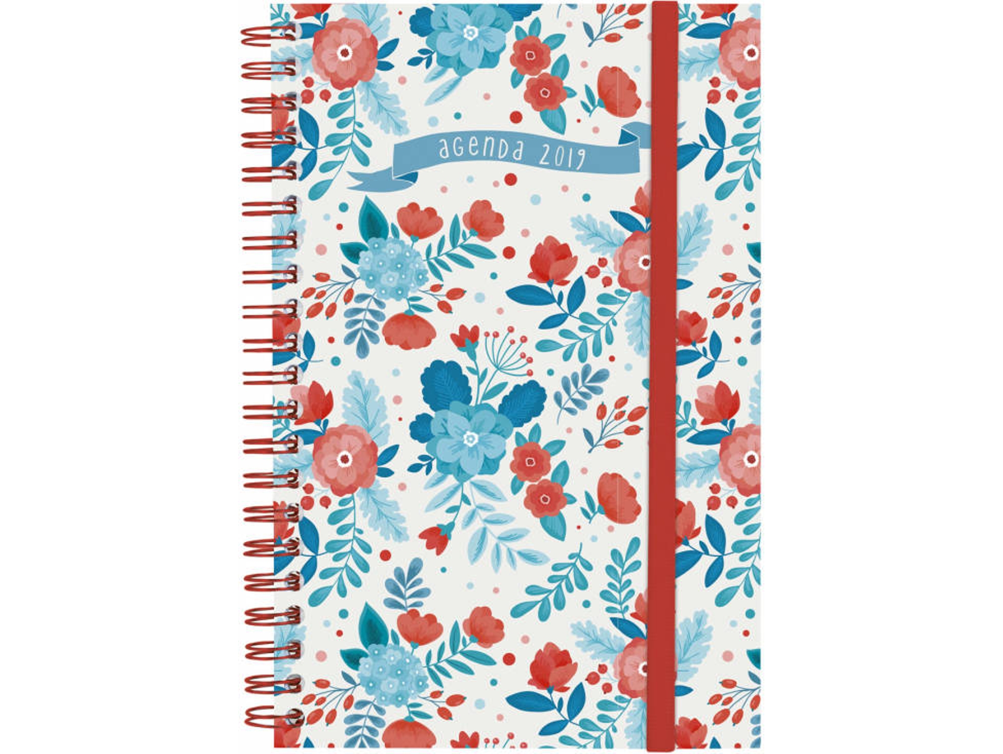 Agenda FINOCAM Flores E5 2018/2019 (18.3 x 12.7 x 1.4 cm - Vista: Semanal)