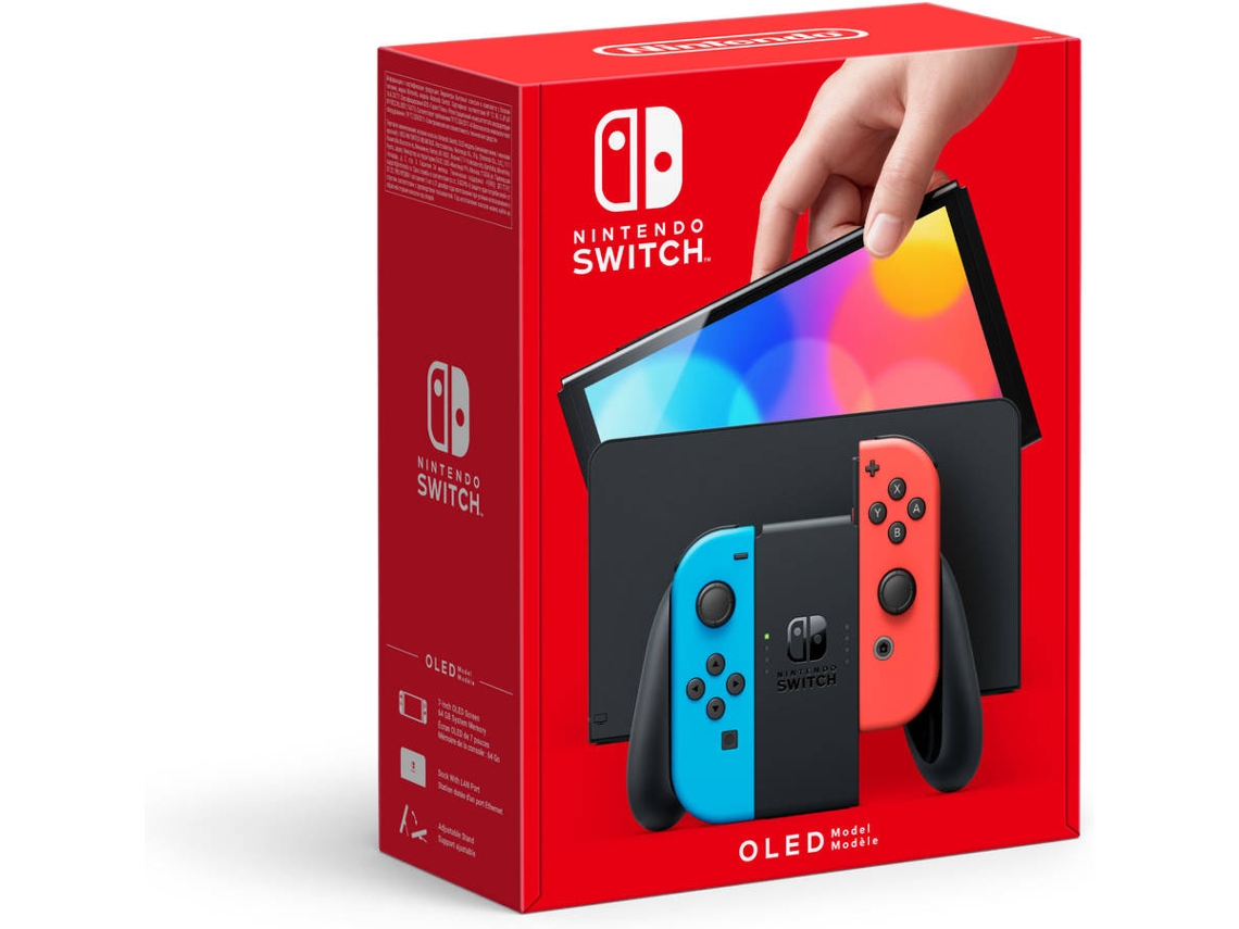 Consola Nintendo Switch Modelo OLED (64 GB - Azul y Rojo Neón
