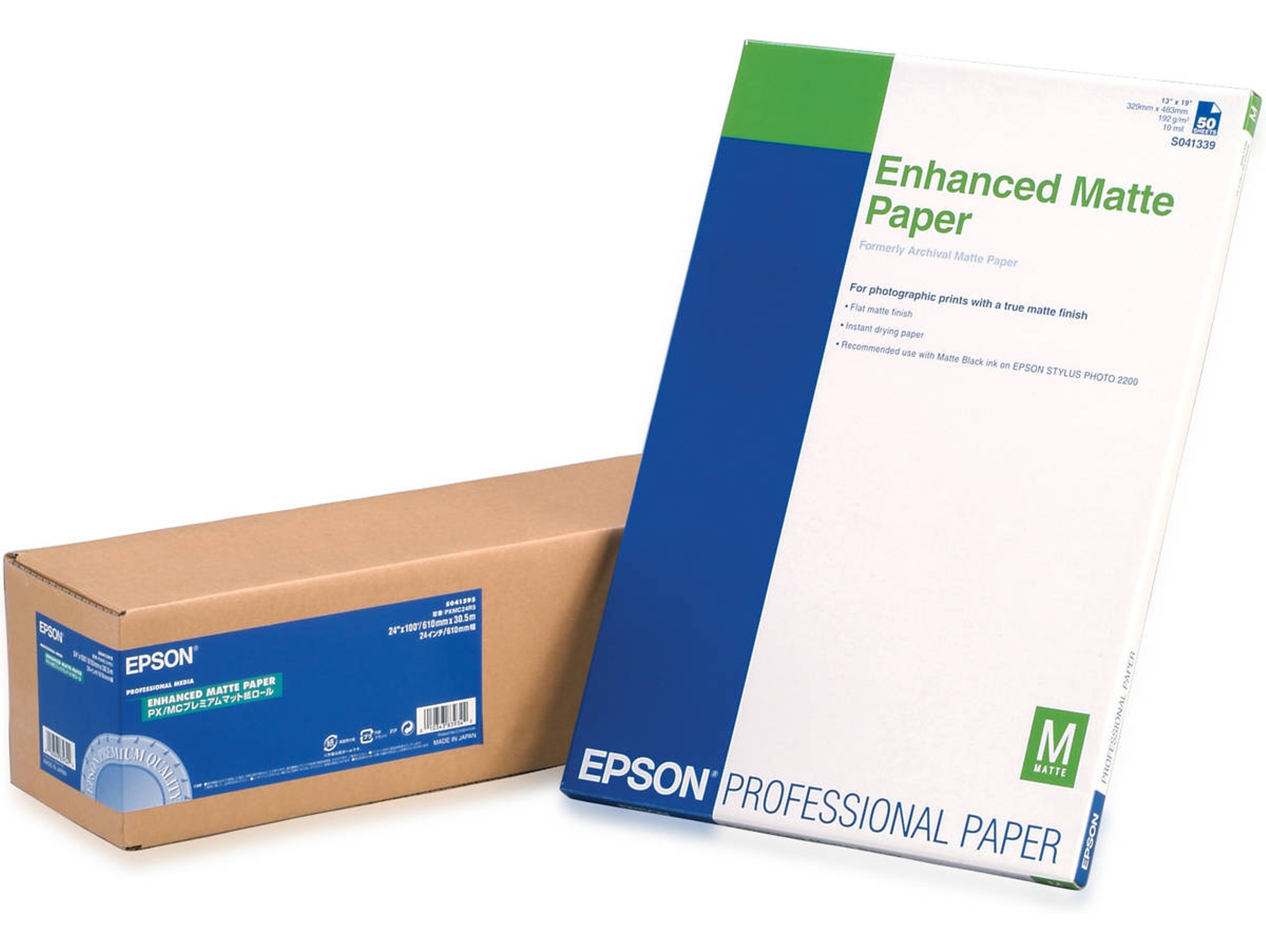 Rollo de papel impresora EPSON Enhanced Matte - C13S041595