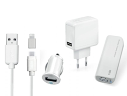 Powerbank y Cargador SBS USB 2A y Lightning
