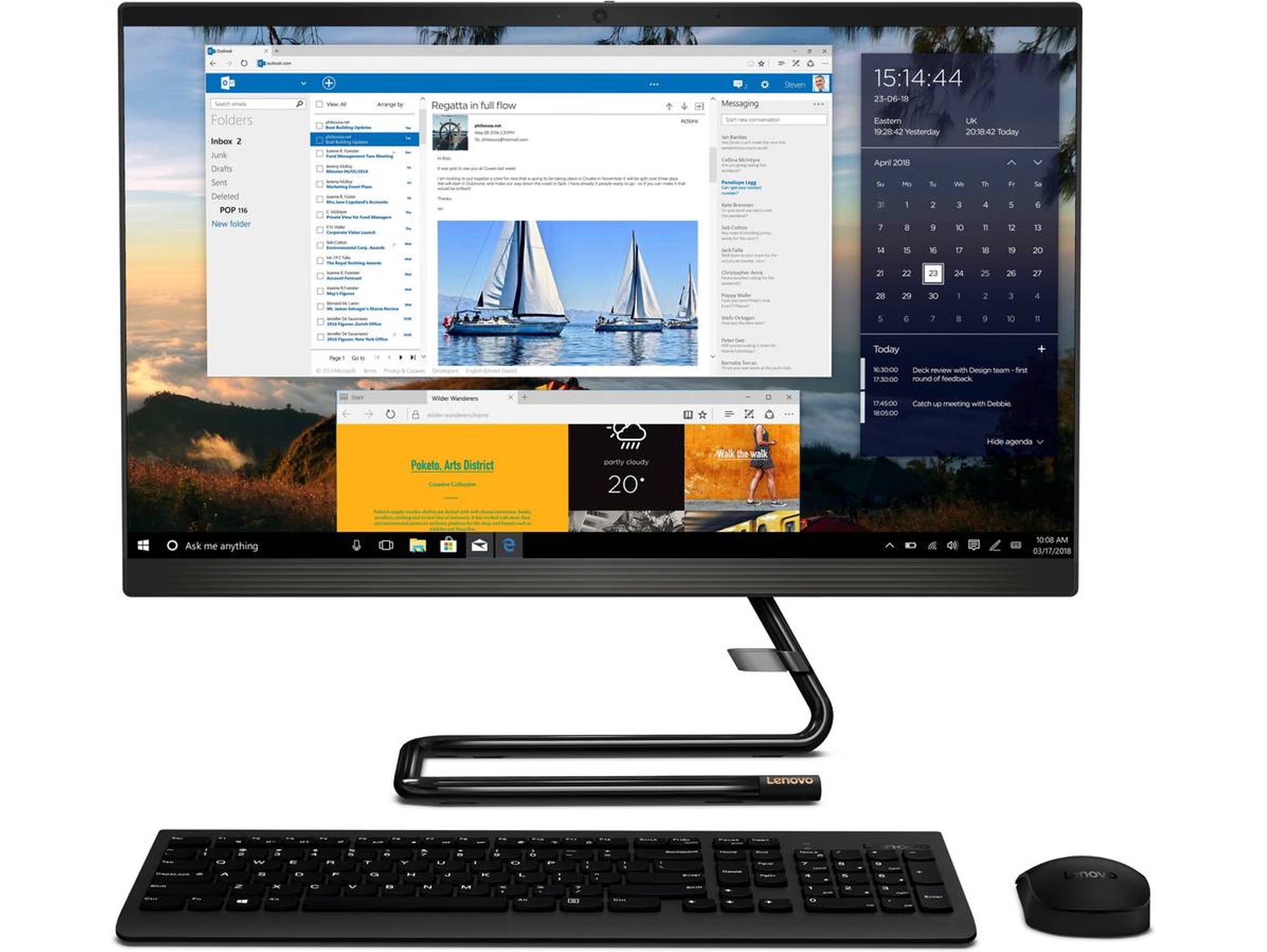 All in One LENOVO Ideacentre A340-24IWL (23.8'' - Intel Core i3-8145U - RAM: 8 GB - 256 GB SSD - Intel UHD Graphics 620)
