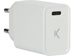 Cargador KSIX USB Tipo C 20W Blanco