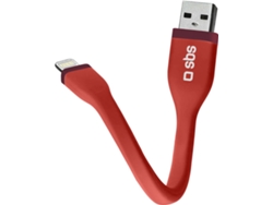 Cable SBS Mini (USB - Lightning - 0.12 m - Rojo)