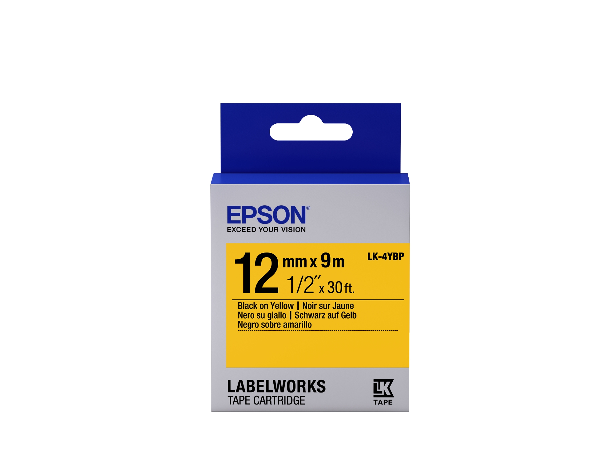 Cinta EPSON - LK-4YBP negro/amarillo pastel 12/9 -