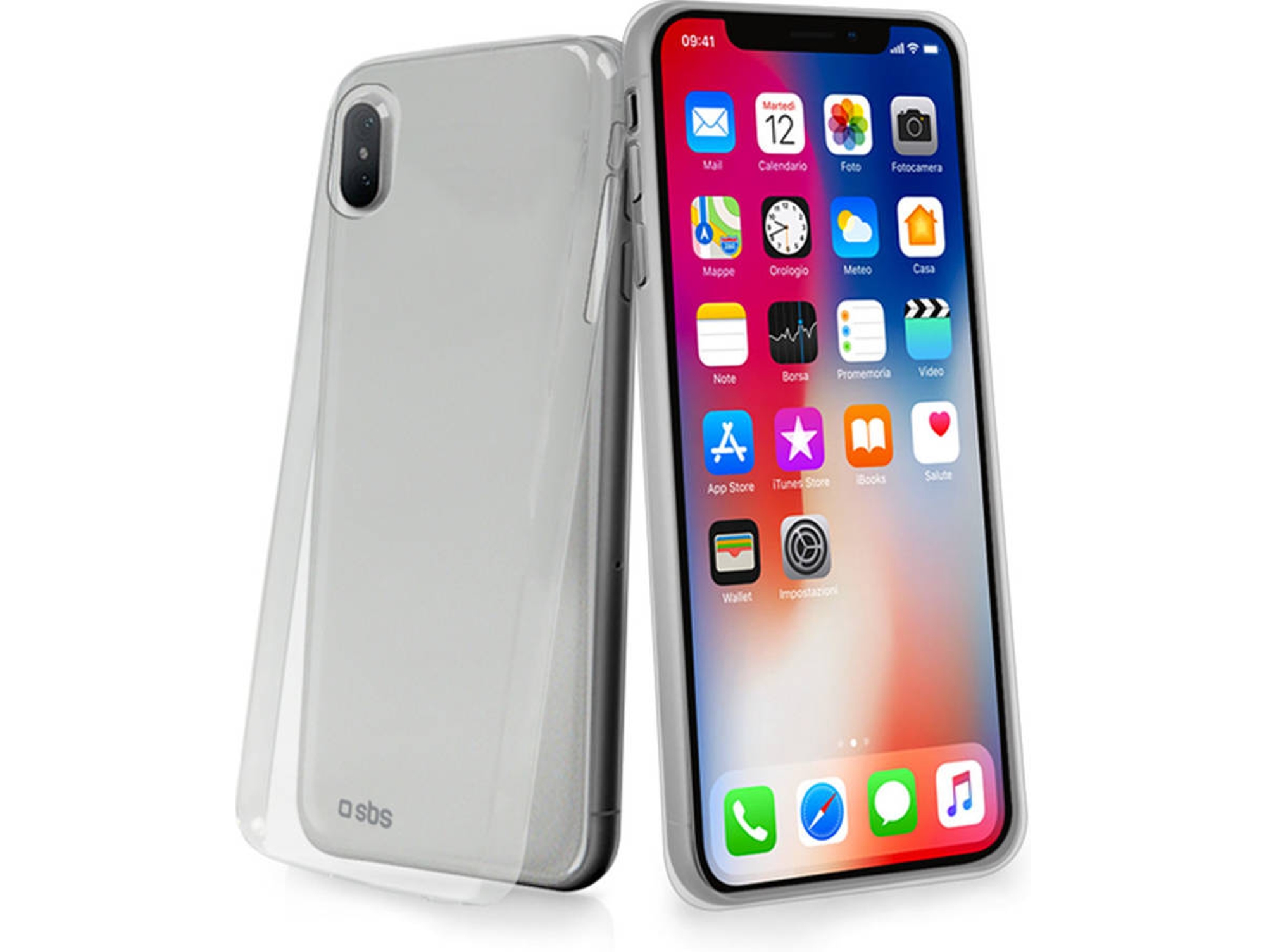 Carcasa iPhone X, Xs SBS Ultrafina Transparente