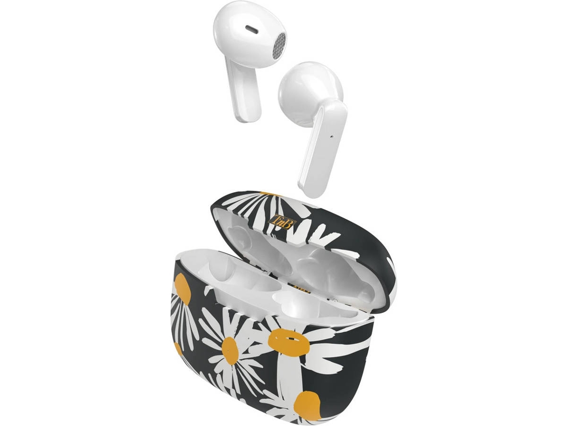 Auriculares Bluetooth True Wireless TNB DAISY (In Ear - Micrófono - Blanco)