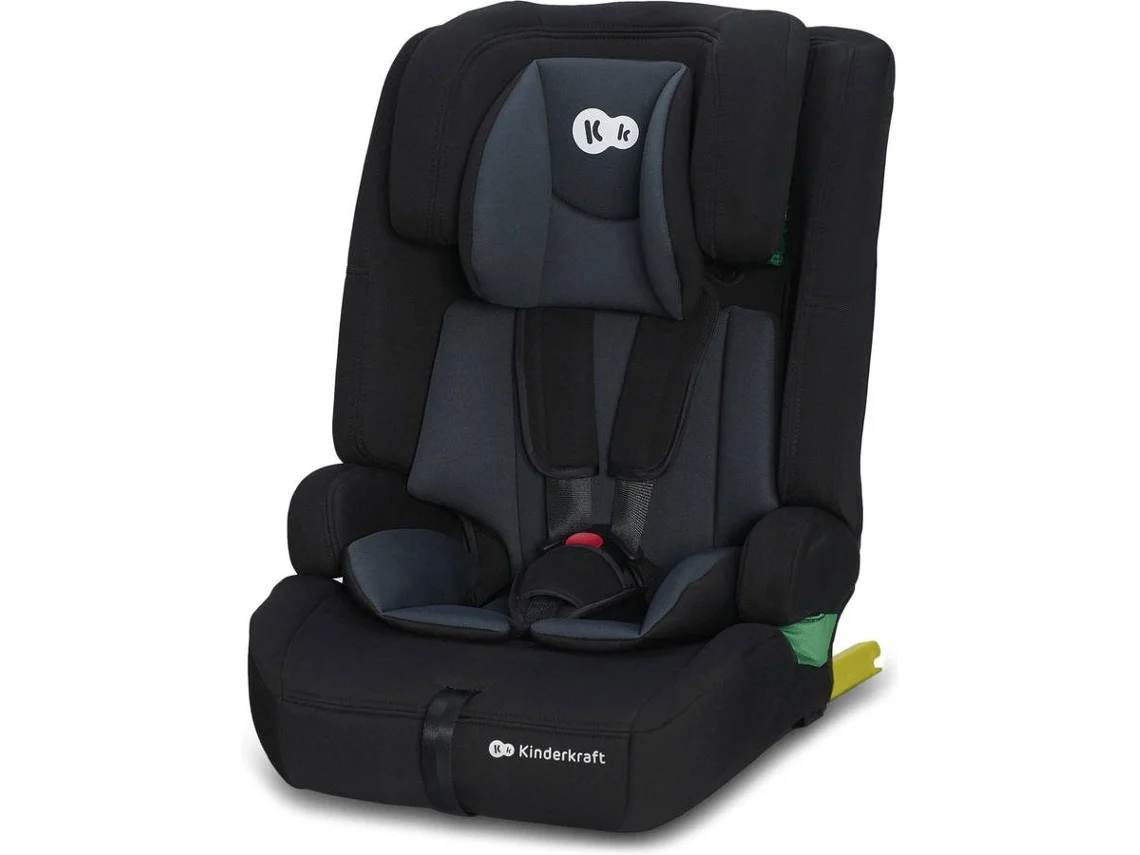 Silla De Coche Kinderkraft SAFETY FIX 2 i-Size 76–150 cm con H-GUARD, SIDE PROTECT SYSTEM y asiento amplio Negra
