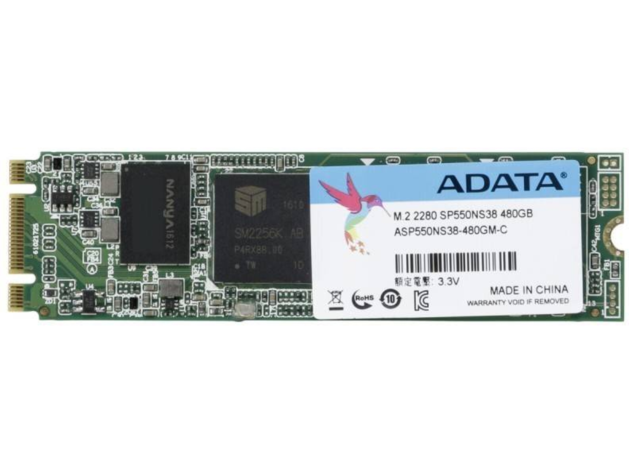 Disco SSD Interno ADATA M.2 SP550  (480 GB - M.2 SATA - 560 MB/s)