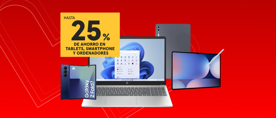 Hasta 25% de ahorro en smartphones, smartwatches, ordenadores y tablets