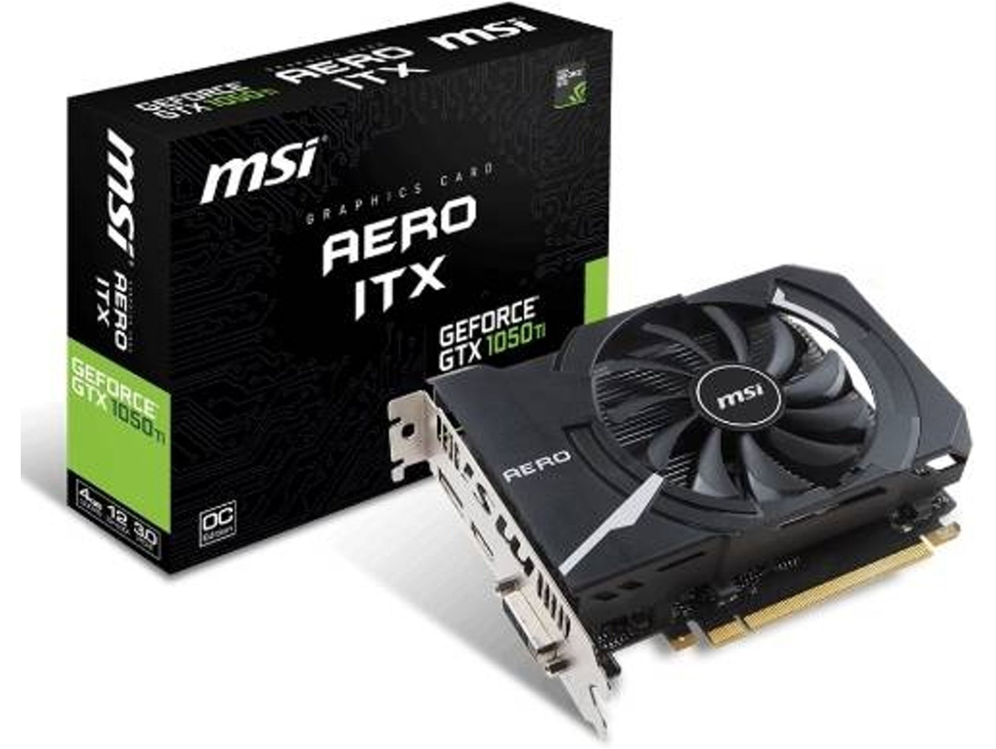 Tarjeta Gráfica MSI GTX 1050 TI AERO ITX 4G OC