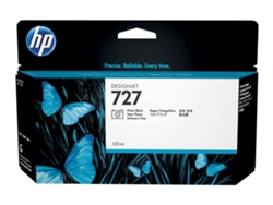 Cartucho de Tinta Original HP 727  Foto de 130 Ml B3P23A Negro  para DesignJet T1500, T1530, T2500, T2530, T920, T930