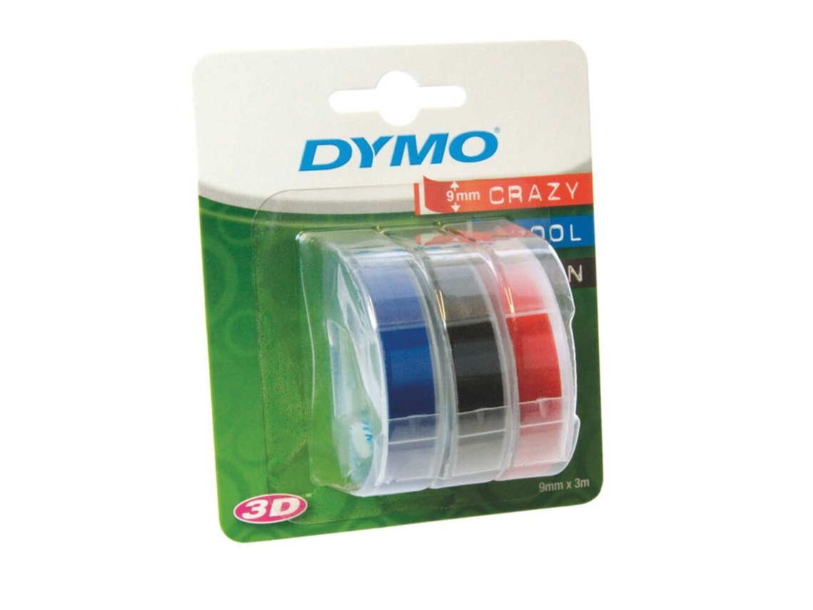 Cinta Etiquetas DYMO 9MMX3M P-3 Negro/Azul/Rojo S0847750