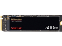 Disco SSD Interno SANDISK Extreme Pro (500 GB - M.2 PCI-Express - 3400 MB/s)