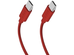 Cable SBS Tejido Datos y Carga (USB-C - USB-C - 1,5M - Rojo)  