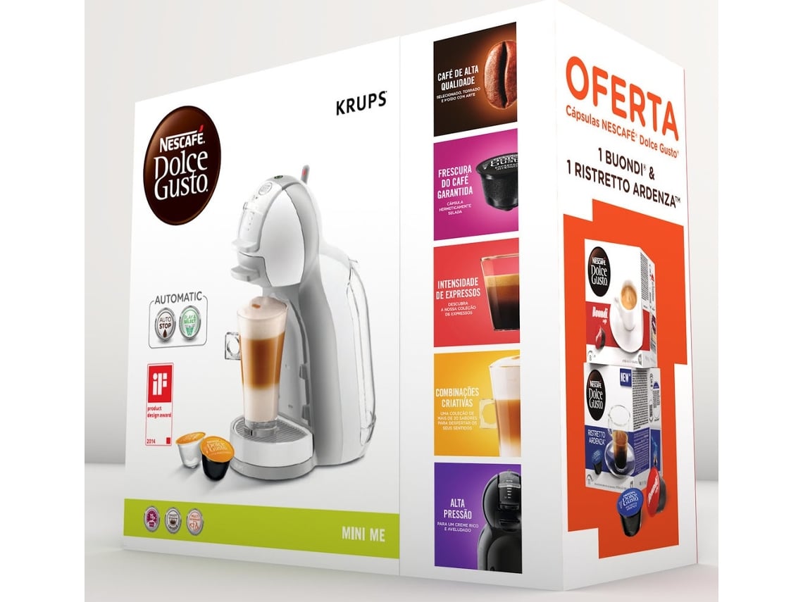 Cafetera de Cápsulas KRUPS Dolce Gusto Mini Me  KP1201P1  Blanco