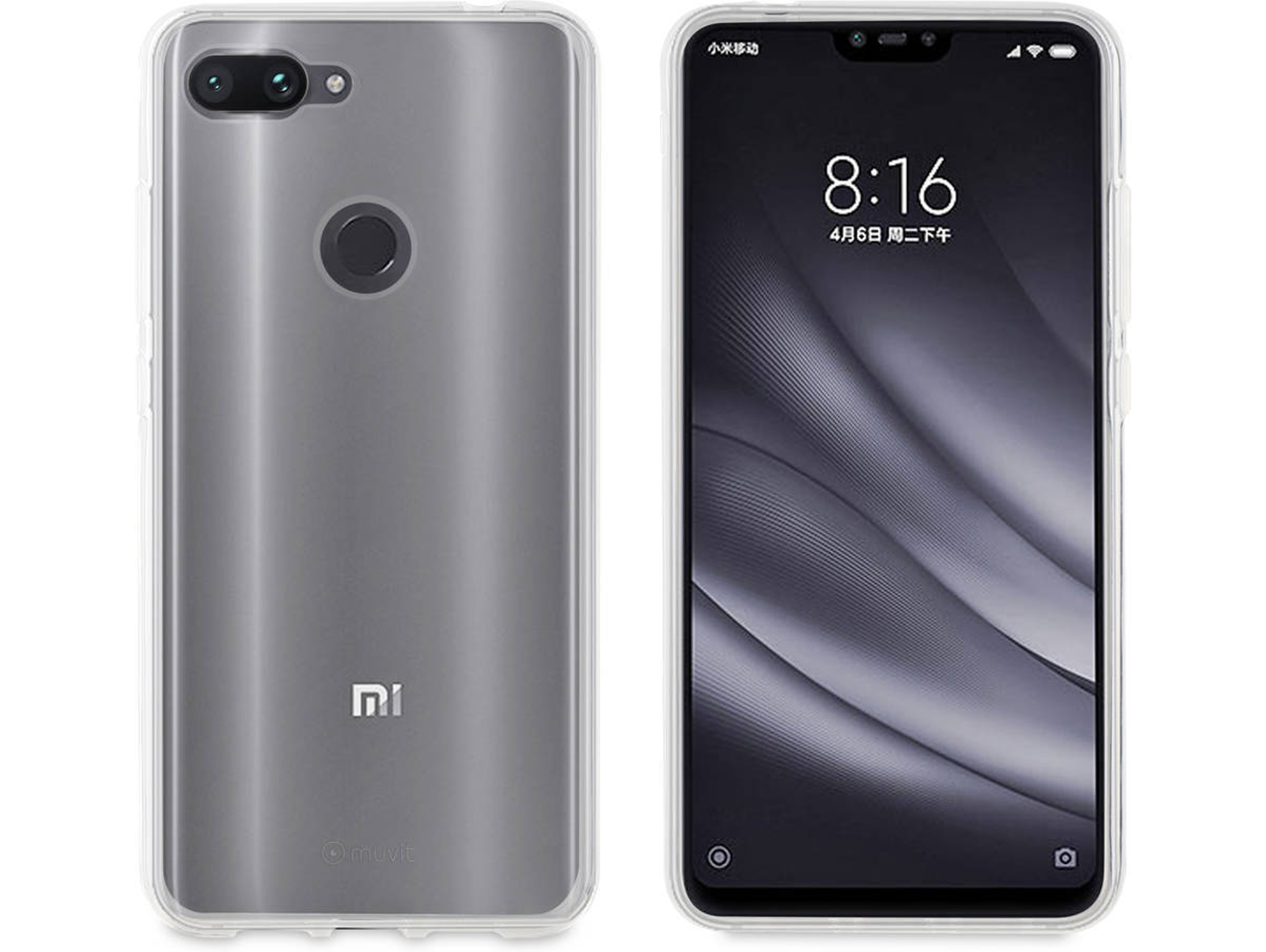 Carcasa Xiaomi Mi 8 Lite MUVIT Soft Transparente
